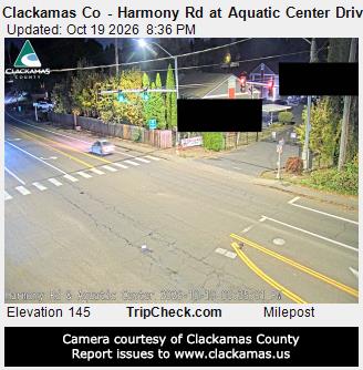 Clackamas Co - Harmony Rd at Aquatic Center Driveway