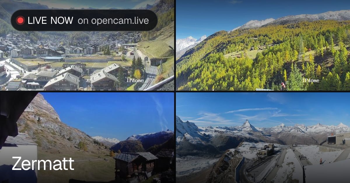 Zermatt webcams: 82 live cams | opencam