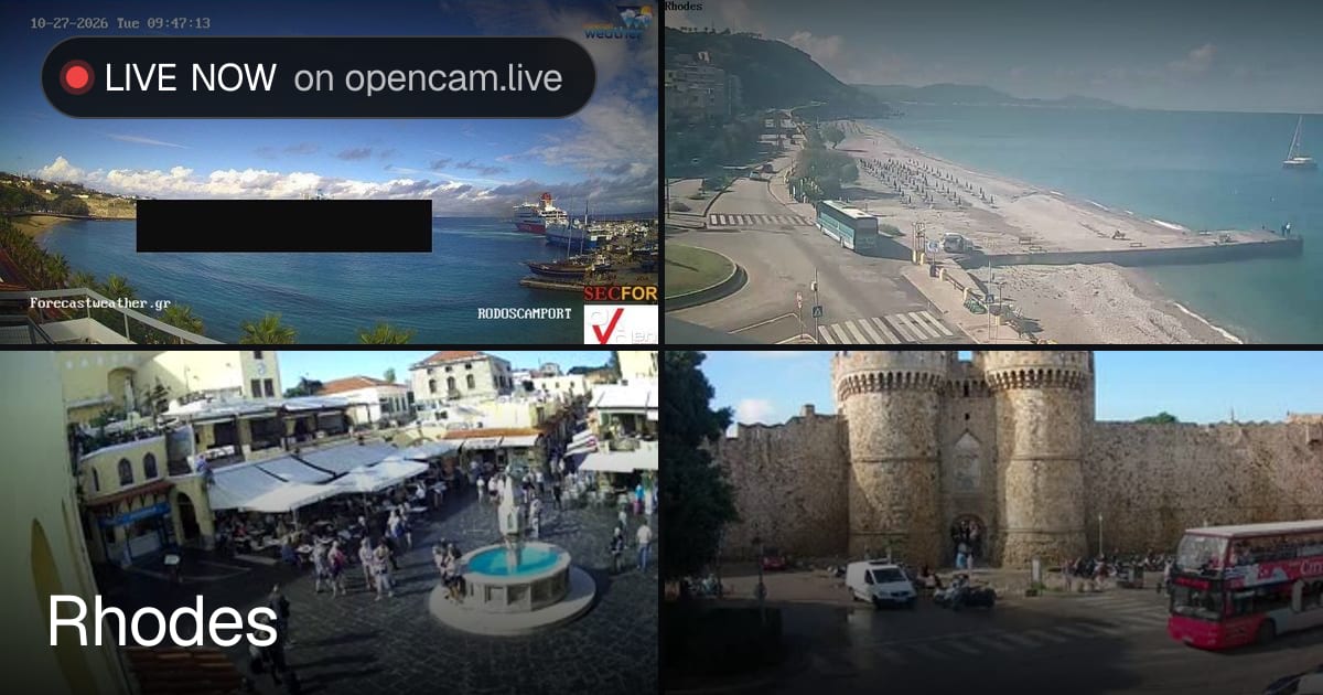 Rhodes webcams: 12 live cams | opencam