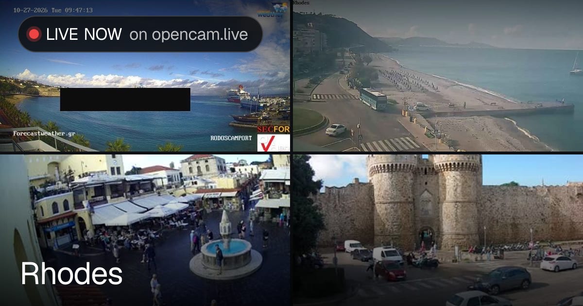 Rhodes webcams: 12 live cams | opencam